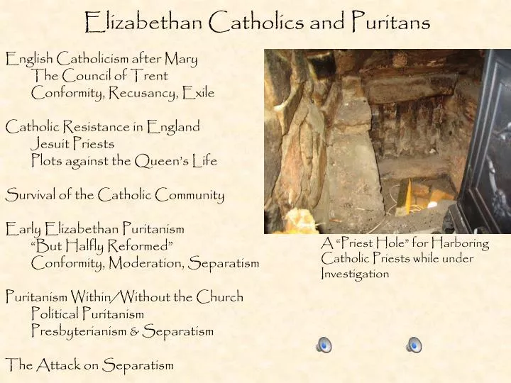 elizabethan catholics and puritans
