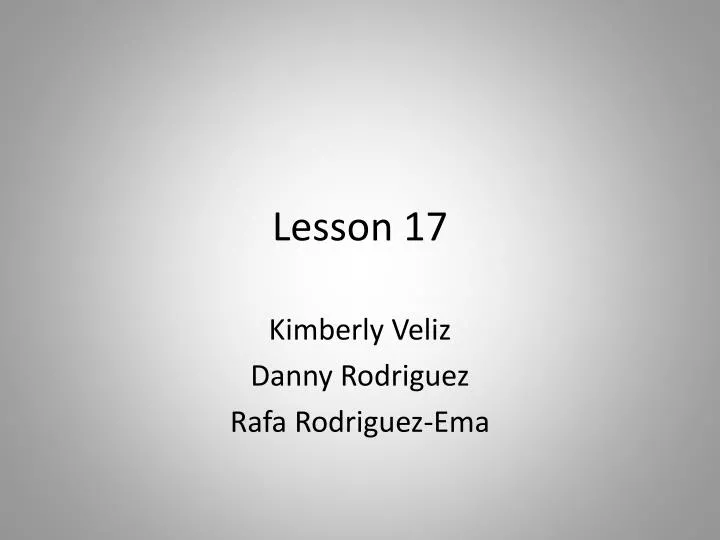 lesson 17