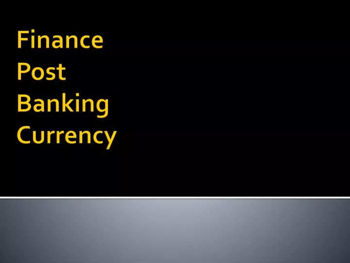 finance post banking currency