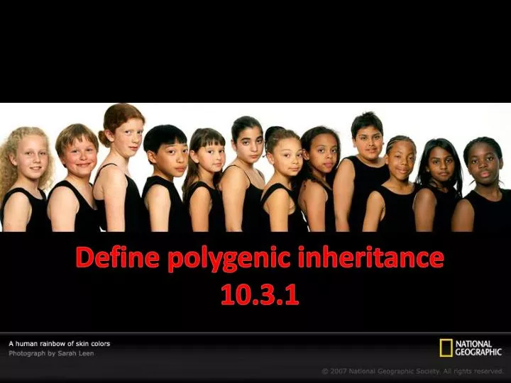 define polygenic inheritance 10 3 1