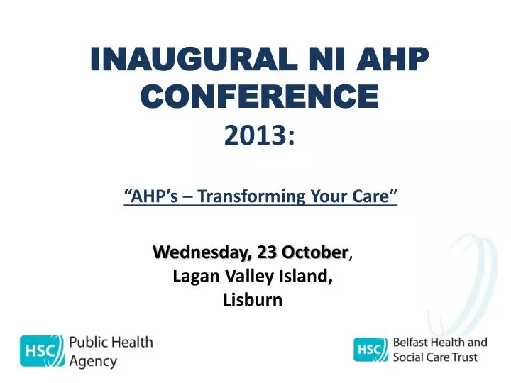 inaugural ni ahp conference 2013