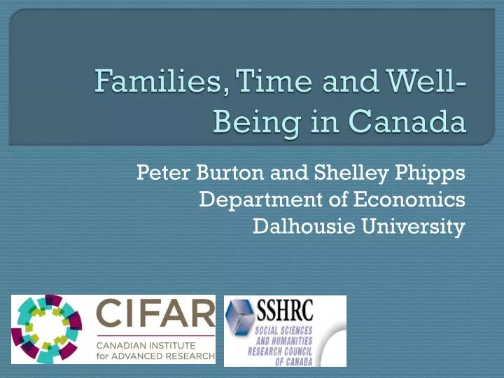 families time and well being in canada