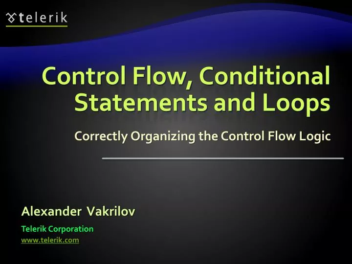 control flow conditional statements and loops