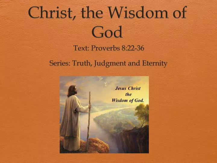 christ the wisdom of god