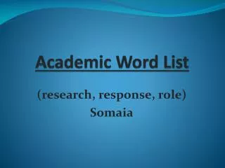 Academic Word List