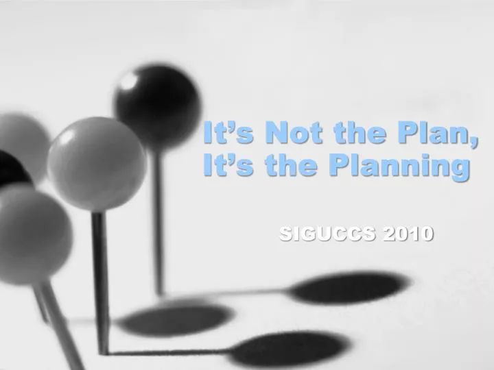 it s not the plan it s the planning