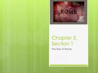 Chapter 5, Section 1