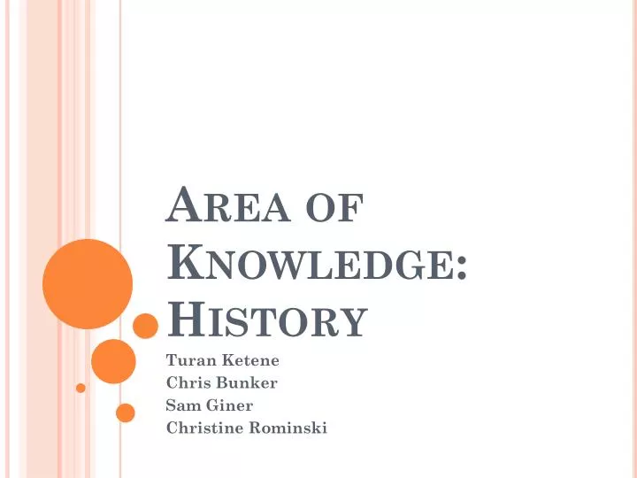 area of knowledge history