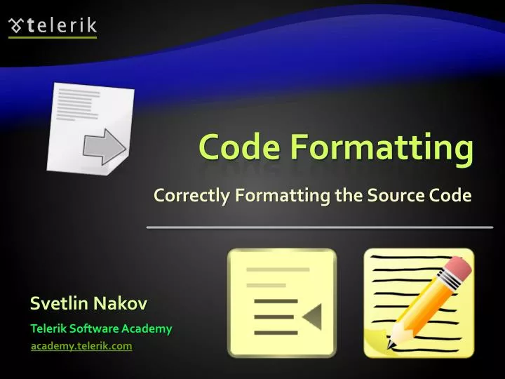 code formatting