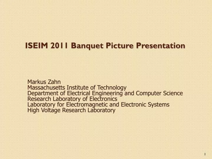 iseim 2011 banquet picture presentation