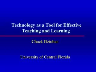 Technology as a Tool for Effective Teaching and Learning