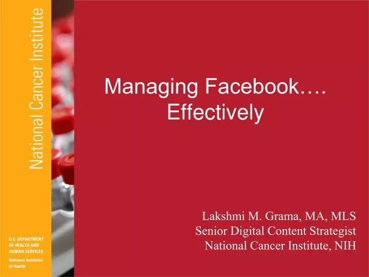 managing facebook effectively