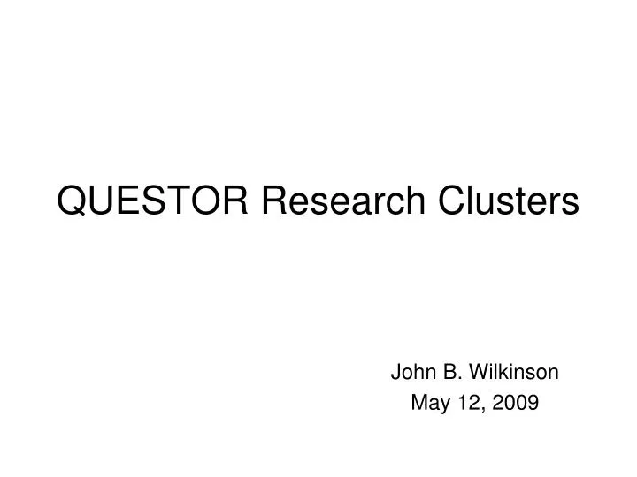 questor research clusters