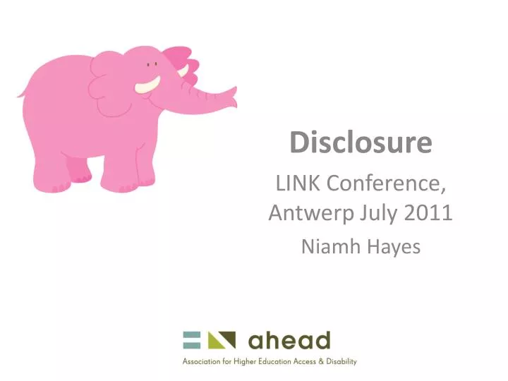 disclosure link conference antwerp july 2011 niamh hayes