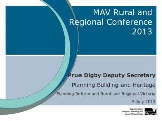 MAV Rural and Regional Conference 2013