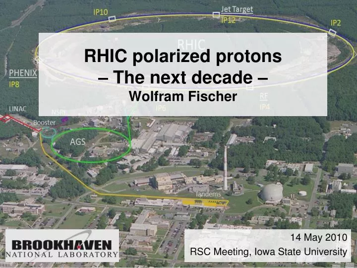 rhic polarized protons the next decade wolfram fischer