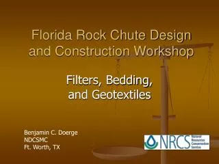 Florida Rock Chute Design and Construction Workshop