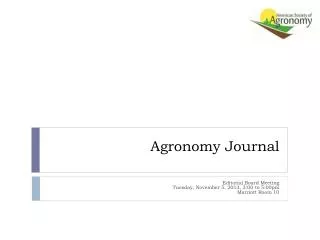 Agronomy Journal