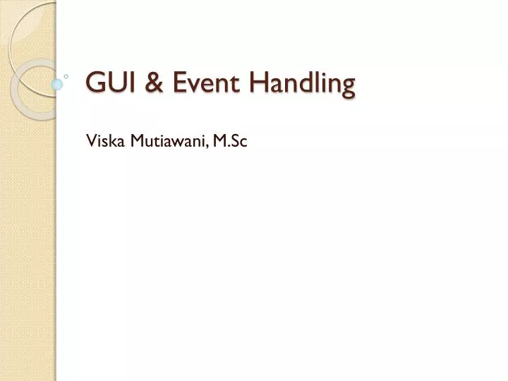 gui event handling