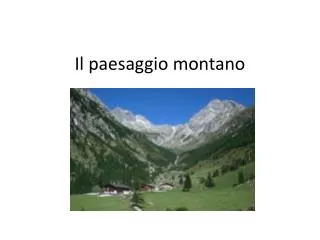 il paesaggio montano