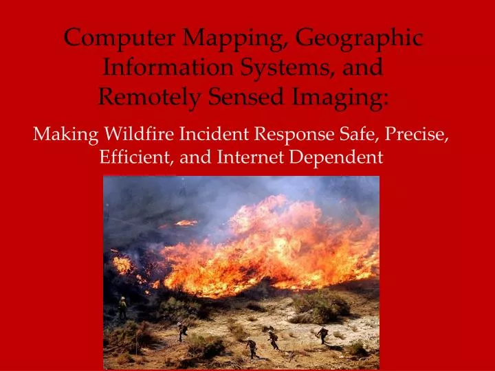 computer mapping geographic information systems and remotely sensed imaging