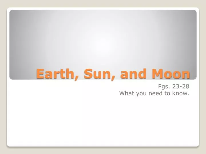 earth sun and moon