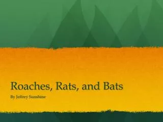 Roaches, Rats, and Bats