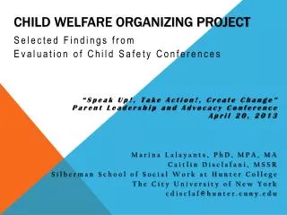 Child Welfare Organizing Project