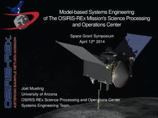 Space Grant Symposium April 12 th 2014