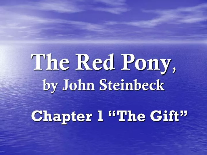 the red pony by john steinbeck