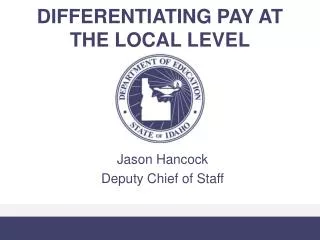 DIFFERENTIATING PAY AT THE LOCAL LEVEL