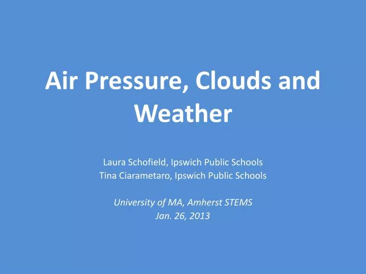 air pressure clouds and weather
