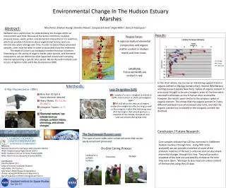 Environmental Change In The Hudson Estuary Marshes