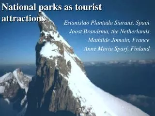 National parks as tourist attractions