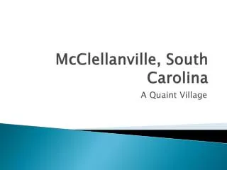 McClellanville , South Carolina