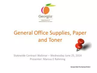 General Office Supplies, Paper and Toner