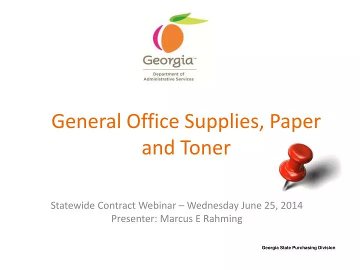 general office supplies paper and toner