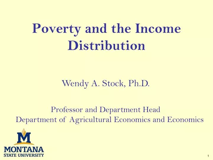 poverty and the income distribution