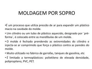 moldagem por sopro