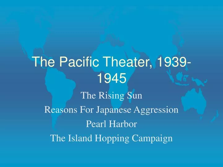 the pacific theater 1939 1945