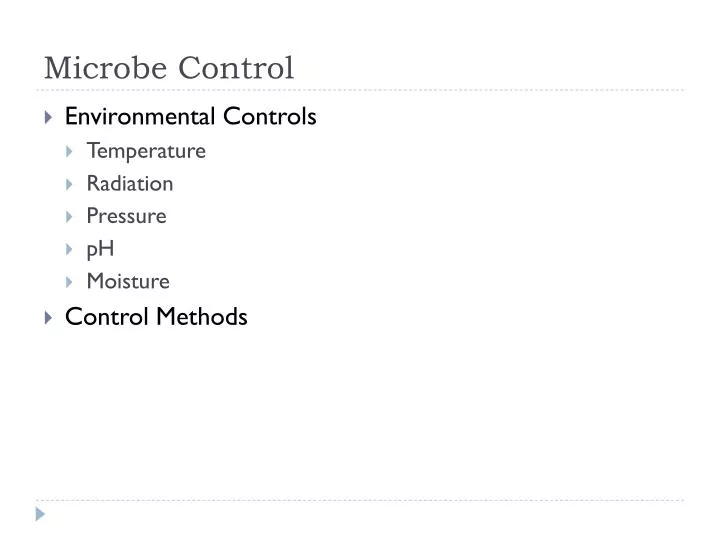 microbe control