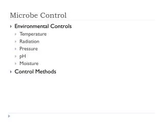 Microbe Control