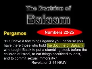 The Doctrine of Balaam
