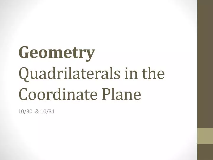 geometry quadrilaterals in the coordinate plane