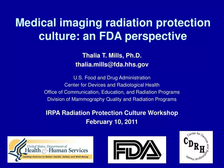 medical imaging radiation protection culture an fda perspective