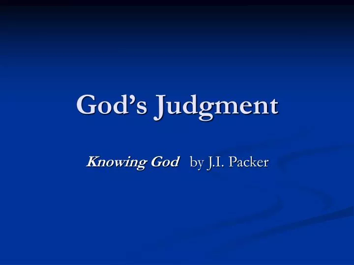 god s judgment