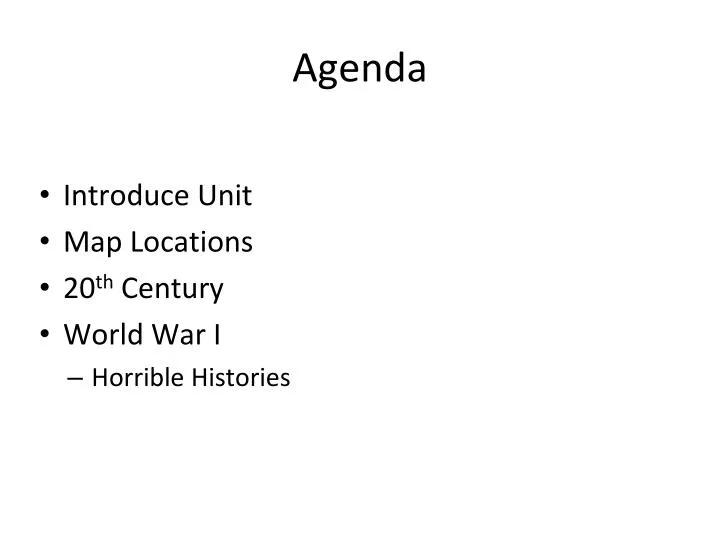 agenda