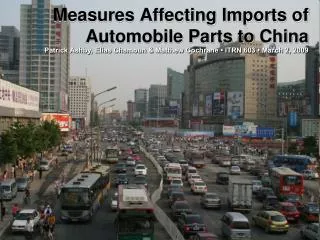 Measures Affecting Imports of Automobile Parts to China