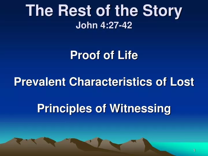 the rest of the story john 4 27 42