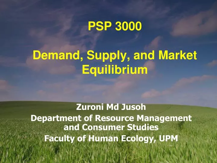 zuroni md jusoh department of resource management and consumer studies faculty of human ecology upm